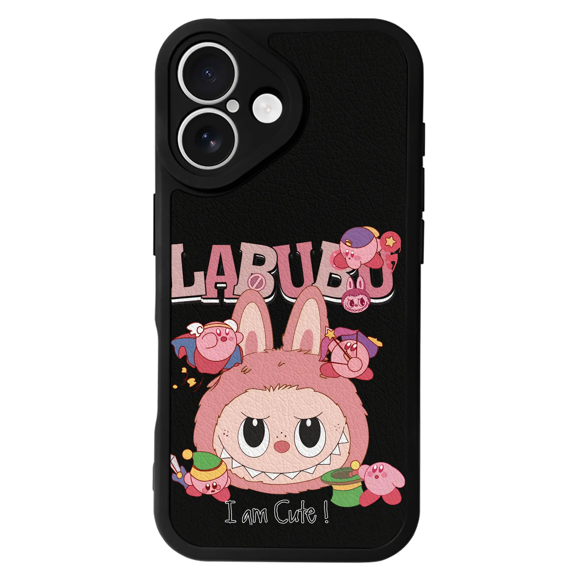 ラブブ グッズ ジモモ - IPhone 16シリーズ対応 ・ シリコンスマホケース ・ レザー調 ・ 高精度フィット ・ 耐衝撃 ・ ワイヤレス充電対応 ・ 精密カット